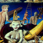 4 Sailors, oil on canvas, 2m x 2m