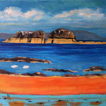 Fidra 3, acrylic on recycled canvas,50x50cm,£430