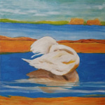 Fidra 6, acrylic on recycled canvas,50x50cm,£430