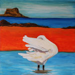 Fidra Swan 1, acrylic on canvas, 40cmx50cm