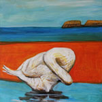 Fidra Swan 2, acrylic on canvas, 40cmx50cm