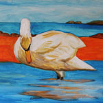 Fidra Swan 3, acrylic on canvas, 50cmx40cm
