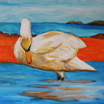 Fidra Swan 3, acrylic on canvas, 50cmx40cm, £800