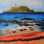 Fidra Swans 4, acrylic on canvas,50x50cm,£430