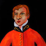 Dr James Miranda Barry, acrylic on board,34x39.5x2.5cm