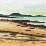 Longniddry Bents, acrylic on watercolour paper, 29.5x21cm