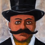 Neil Cream, acrylic on board,30x53x2.5